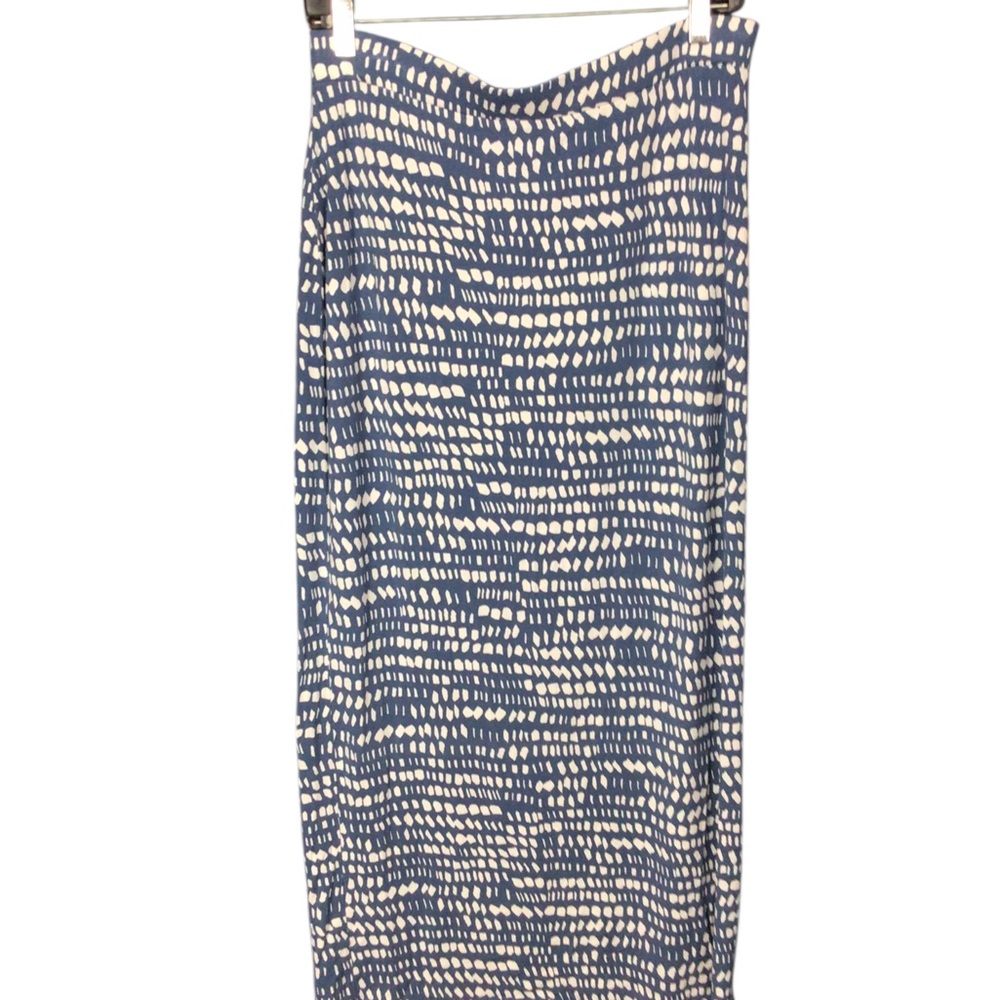 Loft Petites Blue and White Women's Skirt MP Stretchy Cottagecore Farmhouse